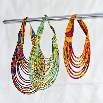 Collier Tissu africain
