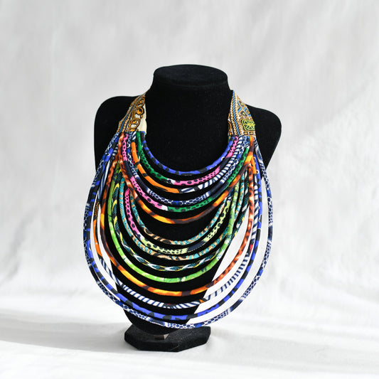 Collier Tissu africain